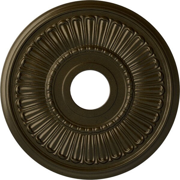 Ekena Millwork Melonie Ceiling Medallion (Fits Canopies up to 6 3/8"), 16"OD x 3 5/8"ID x 3/4"P, Green Gold CM16MLGGS - main